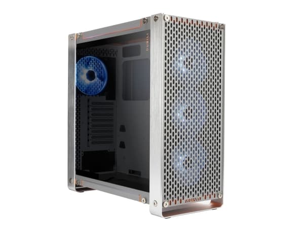 In Win DUBILI GREY, Full Tower, PC, Harmaa, ATX, EATX, micro ATX, Mini-ITX, Alumiini, Karkaistua lasia, 16 cm