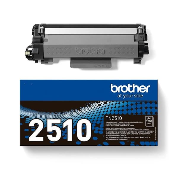 Brother TN-2510 - Høykapasitets - svart - original - boks