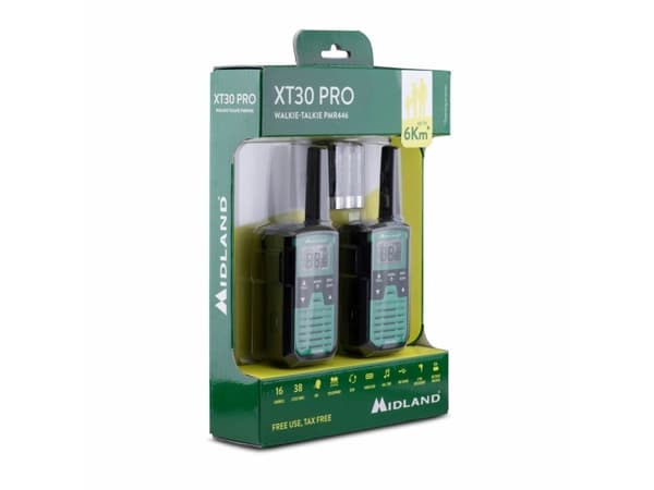 Midland XT30 Pro, Digital Mobile Radio (DMR), 16 kanaler, 446.00625 – 446.19375, Voksen, Unisex, LCD