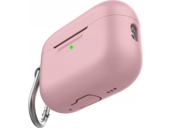 KeyBudz Elevate avaimenperä - silikoninen suojakotelo AirPods Pro 2:lle (vaaleanpunainen)