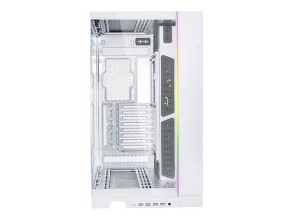 Lian Li O11 Dynamic Evo XL - Tower  - ATX - sidepanel med vindu (herdet glass) - ingen strømforsyning - hvit - USB/lyd