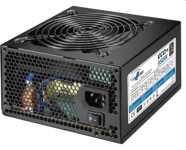 EUROCASE zdroj 550W Eco+, 120mm, 80+ Bronze, ATX