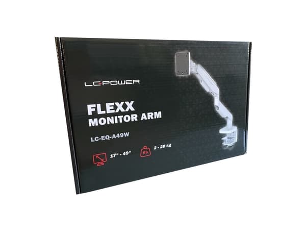 LC-Power LC-EQ-A49W, Klemmer, 20 kg, 43,2 cm (17"), 124,5 cm (49"), 100 x 100 mm, Hvit