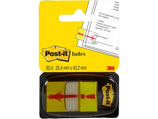 3M 680-33, Gul, 25,4 mm, 43,2 mm, 50 ark