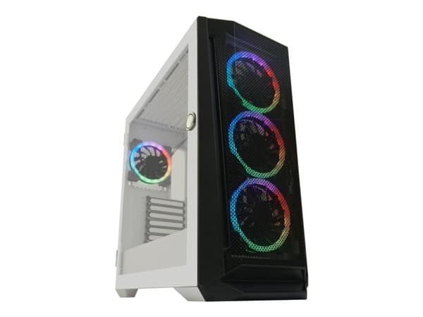 LC-Power Gehäuse Gaming 805BW Holo-1_X RGB Black/White retail (ATX GAMING 805BW) Vit