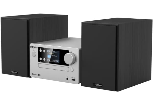Kenwood Electronics M-725DAB-S, Kodin mikroaudiojärjestelmä, Musta, Hopea, 50 W, 2-suuntainen, 75 dB, 10%