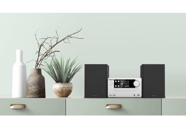 Kenwood Electronics M-725DAB-S, Kodin mikroaudiojärjestelmä, Musta, Hopea, 50 W, 2-suuntainen, 75 dB, 10%