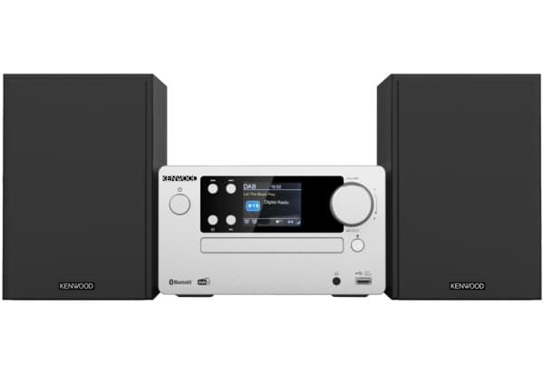 Kenwood Electronics M-725DAB-S, Kodin mikroaudiojärjestelmä, Musta, Hopea, 50 W, 2-suuntainen, 75 dB, 10%