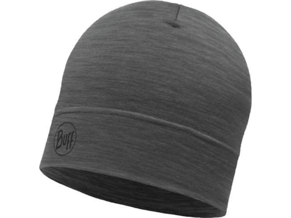 BUFF Czapka MERINO LIGHTWEIGHT BEANIE SOLID GREY onesize Standardi