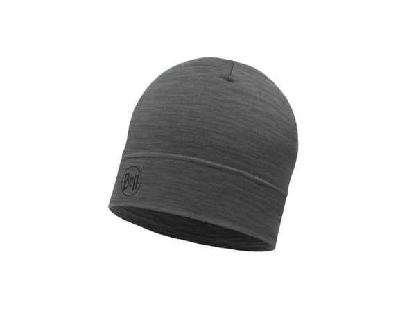 BUFF Czapka MERINO LIGHTWEIGHT BEANIE SOLID GREY onesize Standardi