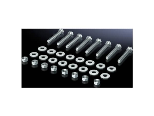 Rittal SV 9686.865, Skruesett, Stål, Blad metall, Stål, Zink, M10, Full tråd