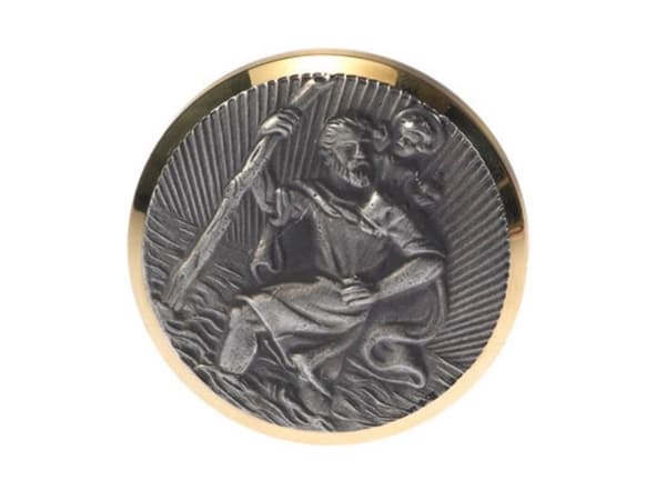 HP Autozubehör #####Christophorus-Plakette (Ø) 43 mm Guld, Sølv
