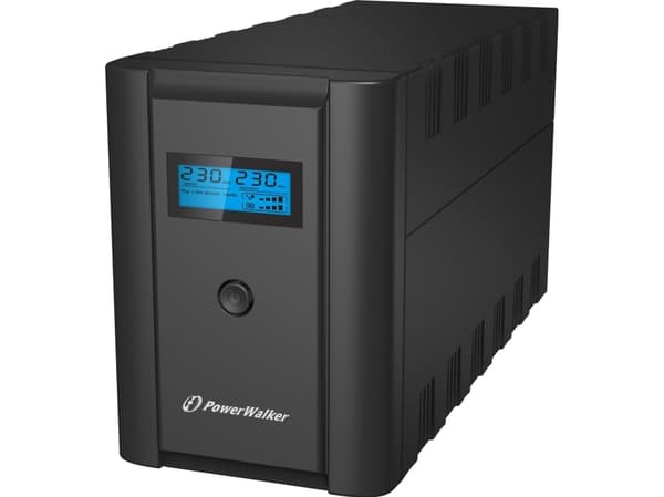 PowerWalker VI 2200 SHL Schuko, Linje-Interactive, 2,2 kVA, 1200 W, 170 V, 280 V, 50/60 Hz Sort