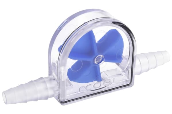 Alphacool 17356, Blå, Transparent, Flödesindikator, Vätska, 2 Bar, 88 mm, 15 mm