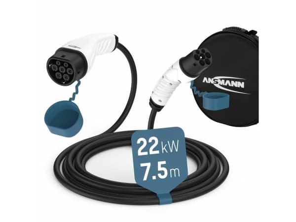 Ansmann 1900-0118 Autoladekabel 11kW Typ2 7.5m - E-Auto-Ladekabel sind ein unverzichtbarer Bestandteil von Elektrofahrzeugen. Moderne E-Autos sind mi