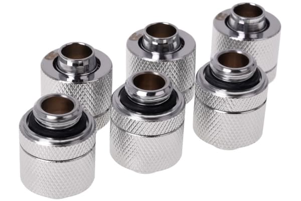 Alphacool 17386, Krom, Monteringssats, Vätska, mässing, 1/4", 23 mm
