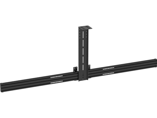 Vision VFM-F50_DL - Monteringskomponent (skinne) - for 2 LCD/plasma-paneler - aluminium - svart - skjermstørrelse: up to 86" - veggmonterbar, gulvsta
