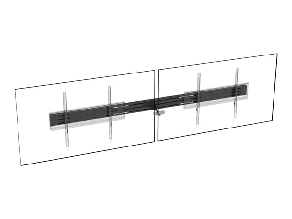 Vision VFM-F50_DL - Monteringskomponent (skinne) - for 2 LCD/plasma-paneler - aluminium - svart - skjermstørrelse: up to 86" - veggmonterbar, gulvsta