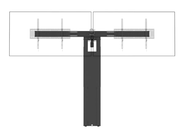 Vision VFM-F50/D - Ställ - motoriserad - för 2 LCD/plasmapaneler - aluminium, stål - svart - skärmstorlek: 55"-86" - montering golv till vägg