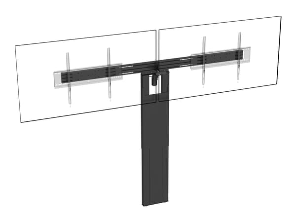 Vision VFM-F50/D - Ställ - motoriserad - för 2 LCD/plasmapaneler - aluminium, stål - svart - skärmstorlek: 55"-86" - montering golv till vägg
