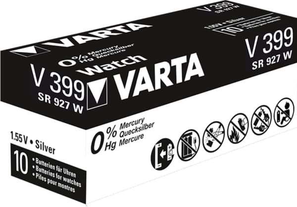 Varta Watches V399, Nickel-metallhydrid (NiMH), 1,55 V, 42 mAh, 0,75 g
