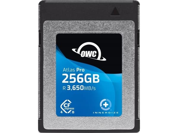 OWC Atlas Pro, 256 GB, CFexpress, 3650 MB/s, 3000 MB/s, Beskyttelse mot elektrostatisk utladning (ESD), Slagbestandig, Sjokkresistent, UV-resistens,.