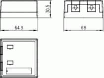 Telegärtner Surface Mounting Box 68x64