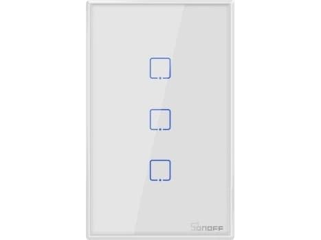 Sonoff T2US3C - 3-gang Wi-Fi Smart Wall Switch US - White