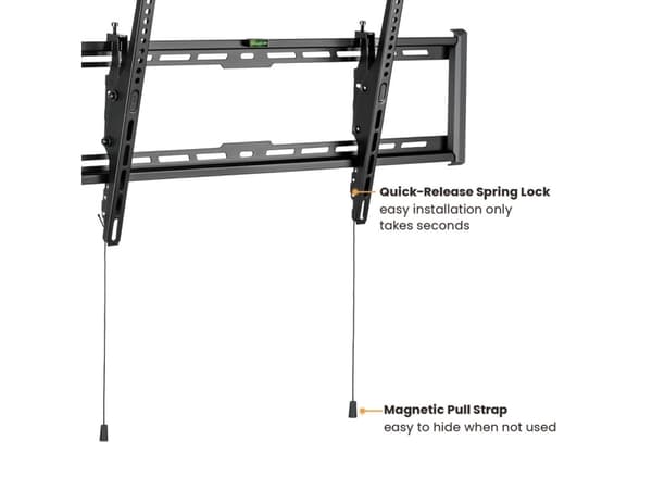 Value 17.99.1223, 109,2 cm (43"), 2,29 m (90"), 200 x 200 mm, 800 x 400 mm, -4 - 10°, Svart
