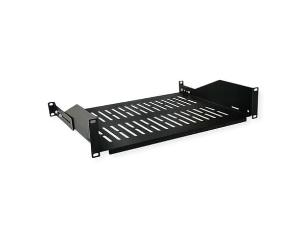 Value 26.99.0406, Rackhylle, Sort, 25 kg, 2U, 48,3 cm (19"), 485 mm