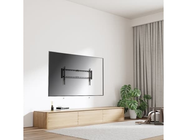Value 17.99.1224, 109,2 cm (43"), 2,29 m (90"), 200 x 200 mm, 800 x 400 mm, Metall, Sort