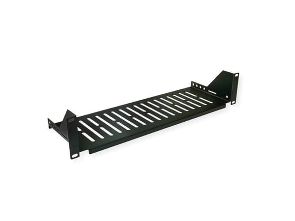 Value 26.99.0404, Hylla till rackskåp, Svart, 10 kg, 2U, 48,3 cm (19"), 485 mm