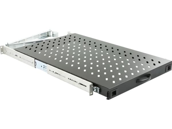 Lanview by Logon - Rack sliding shelf - heavy duty type, d=1000 - svart, RAL 9005 - 1U - 19"