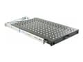 Miniatyrbild 1 av 3: Lanview by Logon - Rack sliding shelf - heavy duty type, d=1000 - svart, RAL 9005 - 1U - 19"