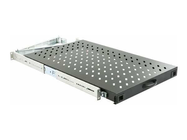 Lanview by Logon - Rack sliding shelf - heavy duty type, d=1000 - svart, RAL 9005 - 1U - 19"