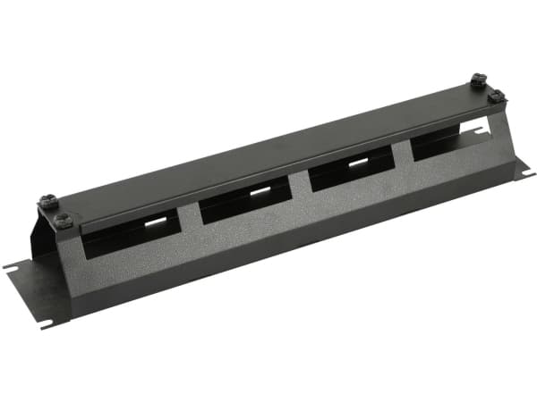 Lanview by Logon - Rackkabelorganisator - with cover - rackmonterbar - svart, RAL 9005 - 2U - 19"