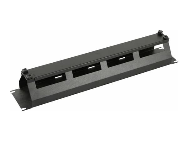 Lanview by Logon - Rackkabelorganisator - with cover - rackmonterbar - svart, RAL 9005 - 2U - 19"