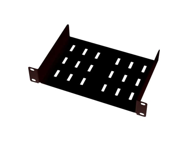 Lanview by Logon - Rackhylle - skapmonterbar - svart - 1U - 10"