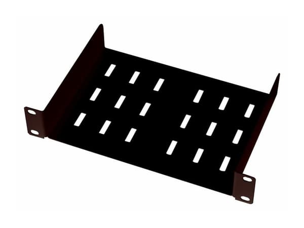 Lanview by Logon - Rackhylle - skapmonterbar - svart - 1U - 10"