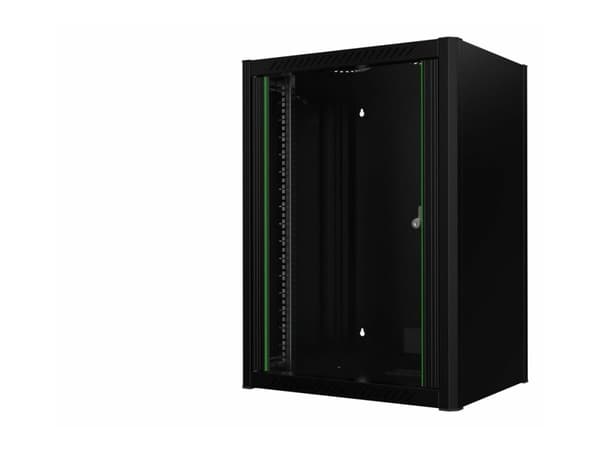 Lanview - Rack skåp - 60 x 45 - väggmontering - svart, RAL 9005 - 16U - 19"