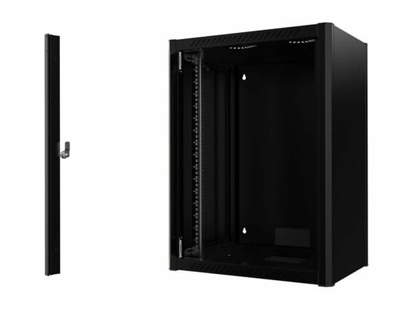 Lanview - Rack skåp - 60 x 45 - väggmontering - svart, RAL 9005 - 16U - 19"