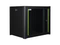 Miniatyrbilde 3 av 5: Lanview by Logon - Rackskap - 60 x 45, pro - veggmonterbar - svart, RAL 9005 - 9U - 19"