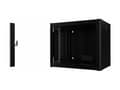Miniatyrbilde 2 av 5: Lanview by Logon - Rackskap - 60 x 45, pro - veggmonterbar - svart, RAL 9005 - 9U - 19"
