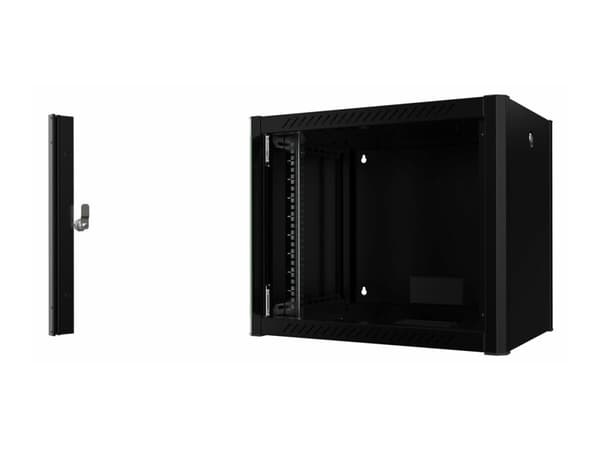 Lanview by Logon - Rackskap - 60 x 45, pro - veggmonterbar - svart, RAL 9005 - 9U - 19"