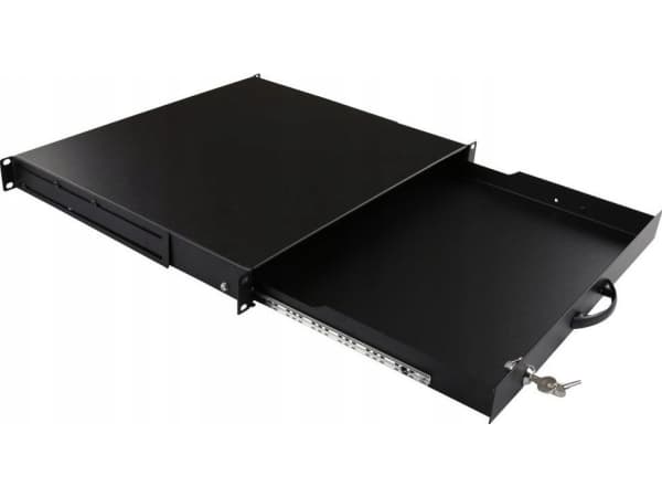 Lanview by Logon - Tangentbordslåda till rack - general use, lockable - svart, RAL 9005 - 1U - 19"