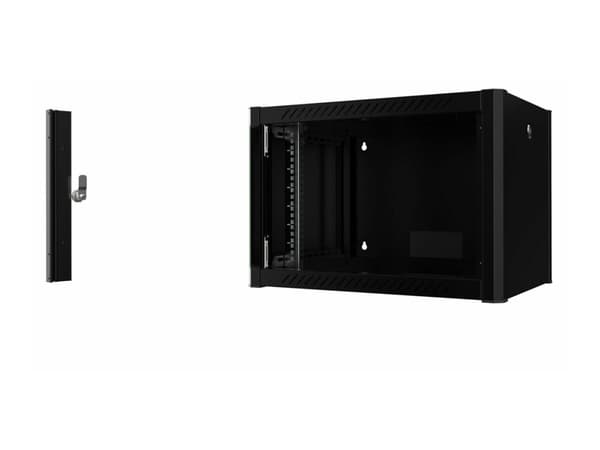 Lanview by Logon - Rack skåp - 60 x 45, pro - väggmontering - svart, RAL 9005 - 7U - 19"
