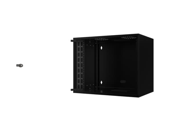 Lanview by Logon - Rack skåp - 53 x 40, SOHO, unmounted - väggmontering - svart, RAL 9005 - 9U - 19"