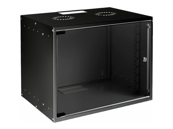 Lanview by Logon - Rack skåp - 53 x 40, SOHO, unmounted - väggmontering - svart, RAL 9005 - 9U - 19"