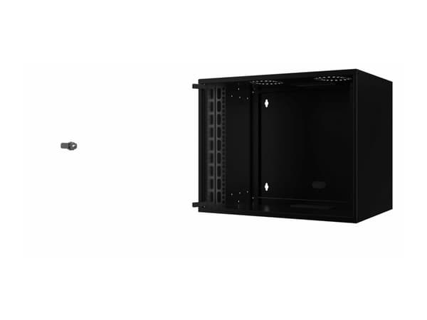 Lanview by Logon - Rack skåp - 53 x 40, SOHO, unmounted - väggmontering - svart, RAL 9005 - 9U - 19"
