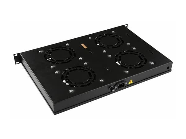 Lanview by Logon - Fläktmodul - 4 fans, digital thermostat - rackmontering - svart - 1U - 19"